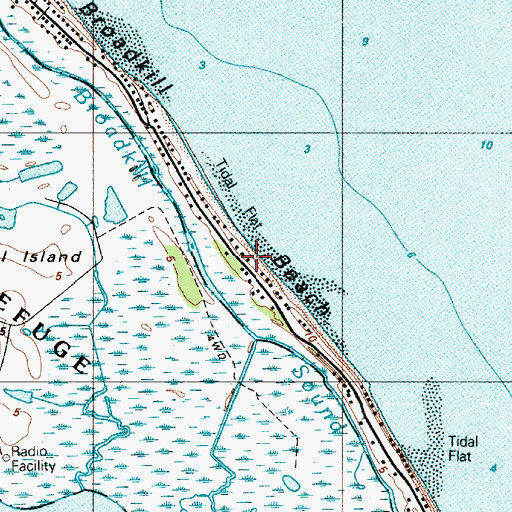 Topographic Map of Old Inlet Beach, DE