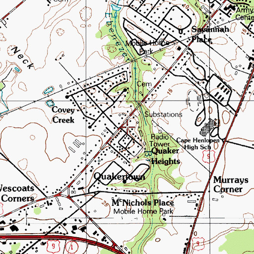 Topographic Map of Shaffer Property, DE