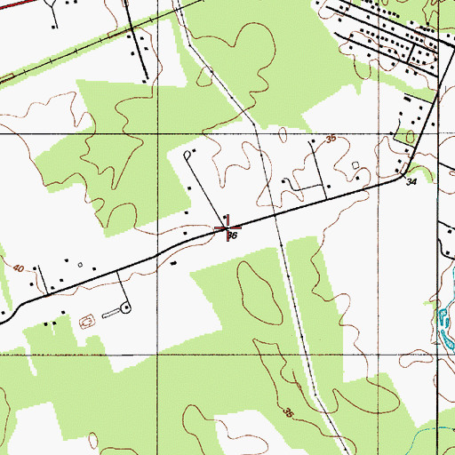 Topographic Map of Shady Rest Park, DE