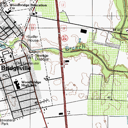 Topographic Map of Cantebury Apartments, DE