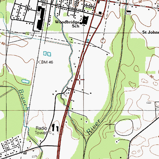 Topographic Map of Greenwood Gardens, DE