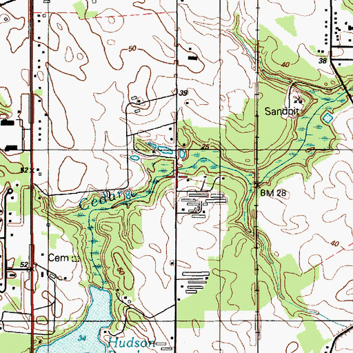 Topographic Map of Hilltop Acres, DE