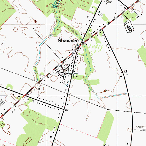 Topographic Map of Freeman Corner, DE