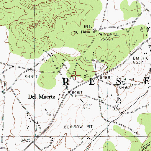 Topographic Map of Canyon del Muerta School, AZ