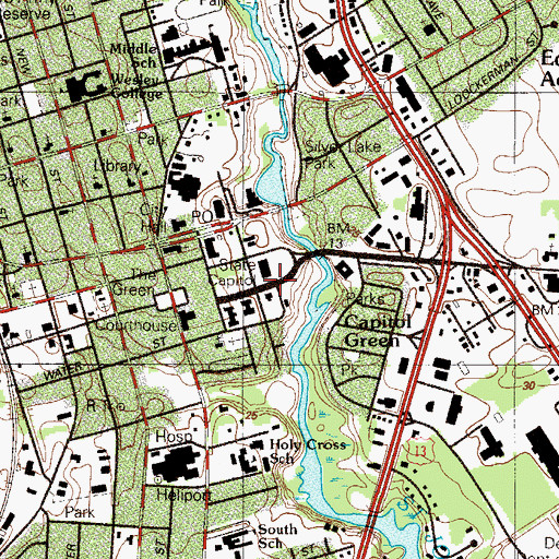 Topographic Map of Goldsboro, DE