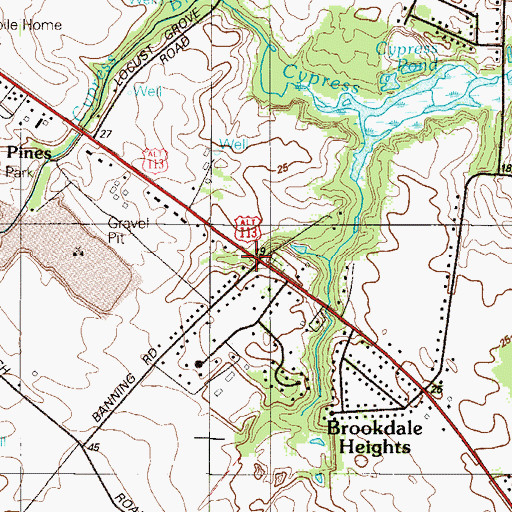 Topographic Map of George Meyers Development, DE