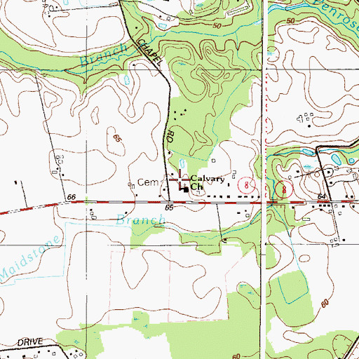 Topographic Map of Victory Chapel, DE