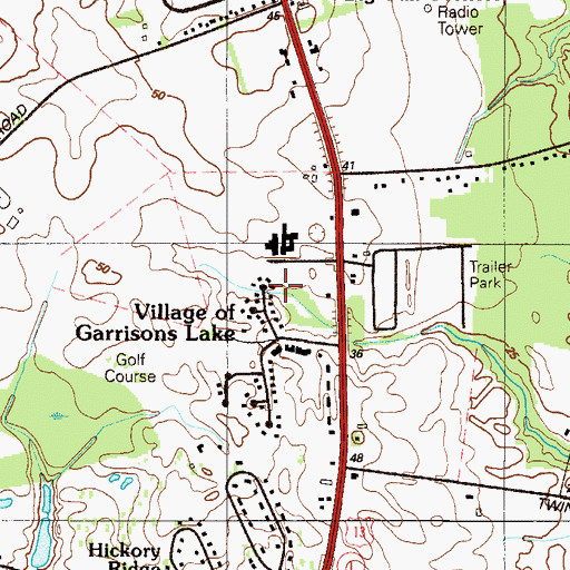 Topographic Map of Windy Way, DE