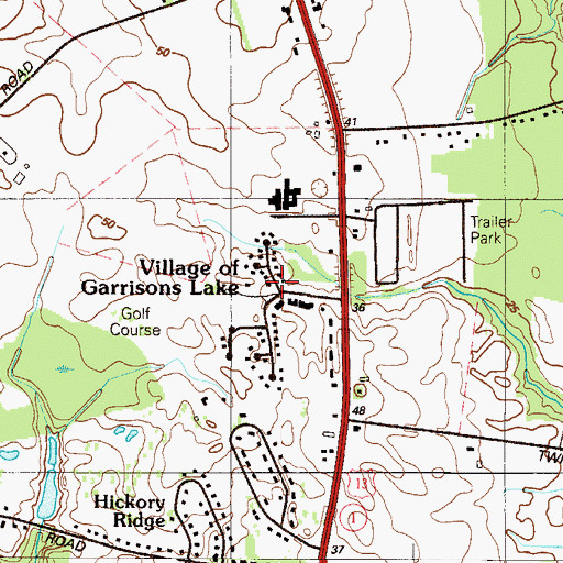 Topographic Map of Village of Garrison Lake, DE