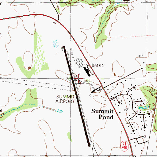 Topographic Map of Summit Aviation, DE
