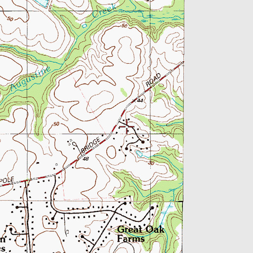 Topographic Map of Shenandoah, DE