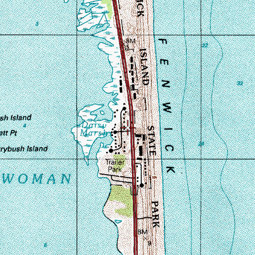 Topographic Map of Seatowne, DE
