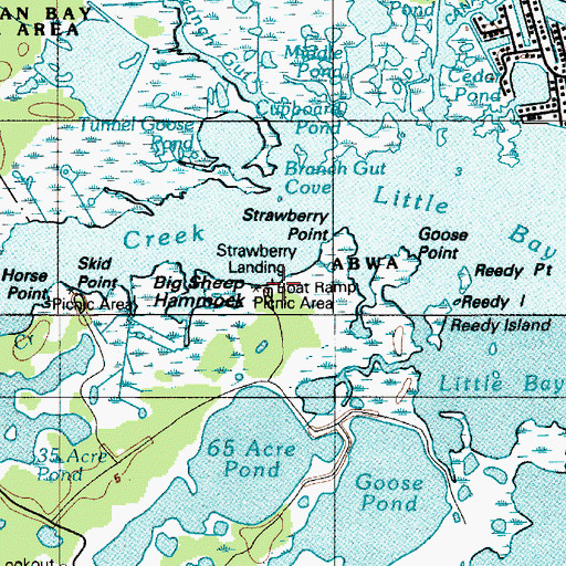 Topographic Map of Strawberry Landing, DE