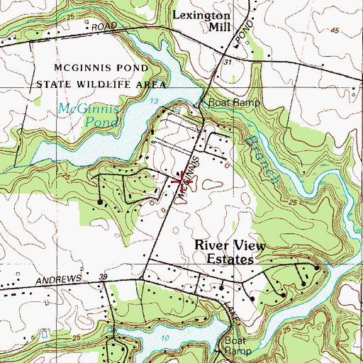 Topographic Map of Lakewind, DE