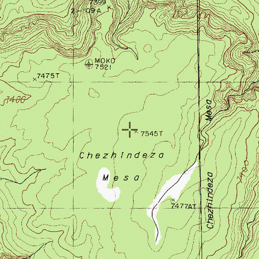 Topographic Map of Chezhindeza Mesa, AZ