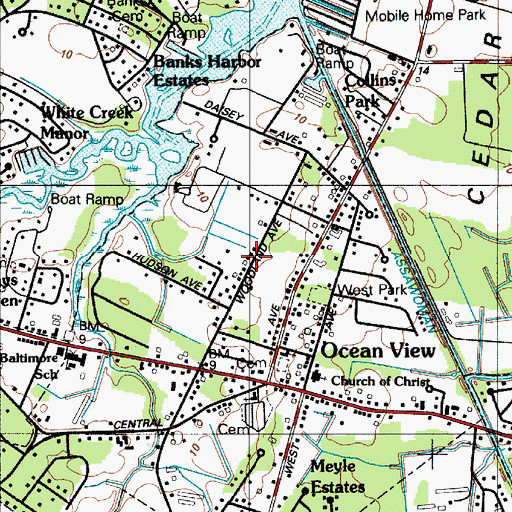 Topographic Map of Green Briar Court, DE