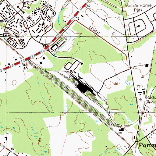 Topographic Map of Delpro Company, DE