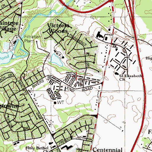 Topographic Map of Lakecroft II, DE