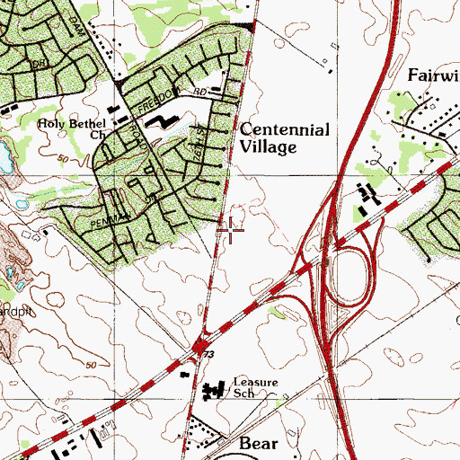 Topographic Map of Rivers End, DE