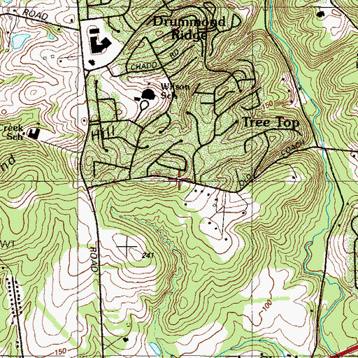 Topographic Map of Coach Hill, DE