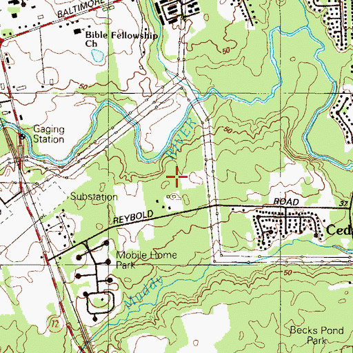 Topographic Map of Iron Hills Apartments, DE