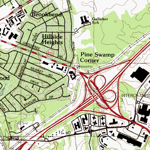 Topographic Map of Concord Towers, DE