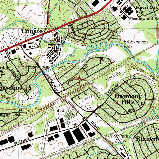 Topographic Map of Brookhaven, DE