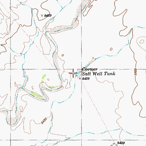 Topographic Map of Corner Salt Well Tank, AZ