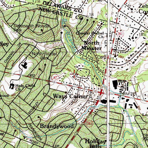 Topographic Map of Weber Tract, DE