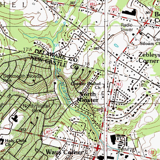Topographic Map of Birch Knoll, DE
