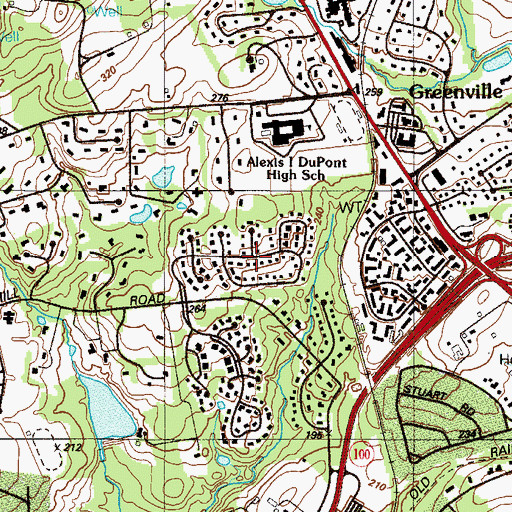 Topographic Map of Fairthorne, DE