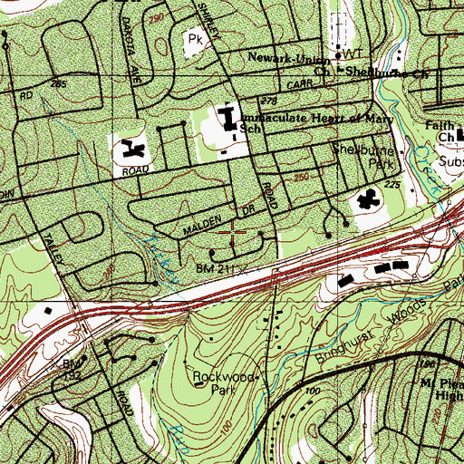 Topographic Map of Shipley Ridge, DE