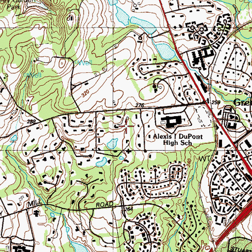 Topographic Map of Nanticoke Farms, DE