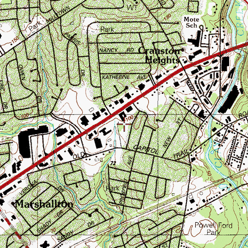 Topographic Map of Capital Trail Farms, DE