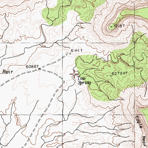 Topographic Map of Cow Spring, AZ
