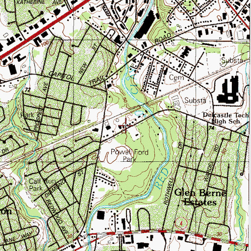 Topographic Map of Kiamensi Gardens, DE