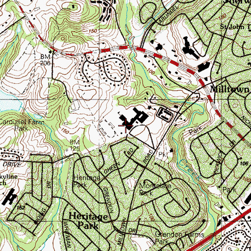 Topographic Map of Lindell Square, DE