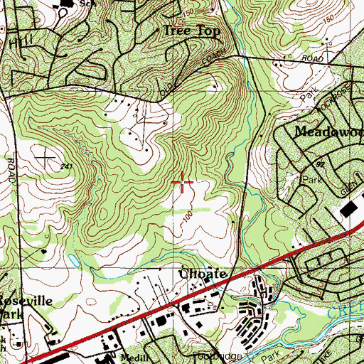 Topographic Map of Birch Pointe, DE