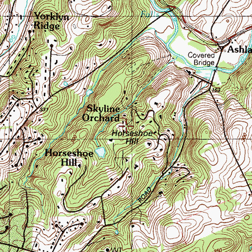 Topographic Map of Skyline Orchard, DE