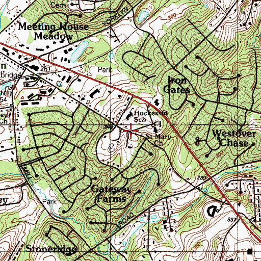 Topographic Map of Charter Oaks, DE