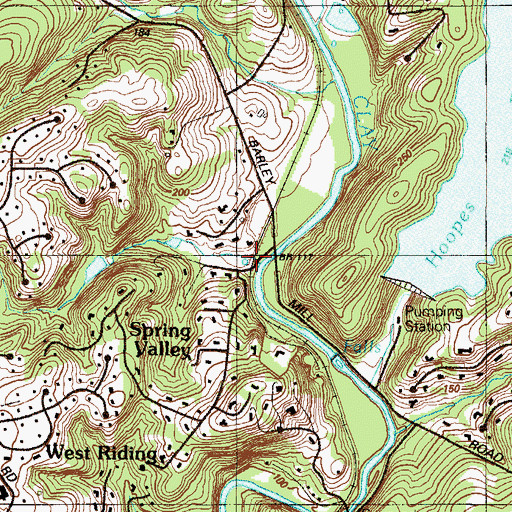 Topographic Map of Windward, DE