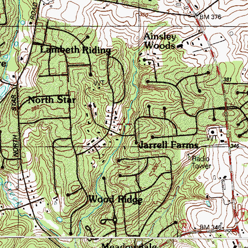 Topographic Map of North Star Addition, DE