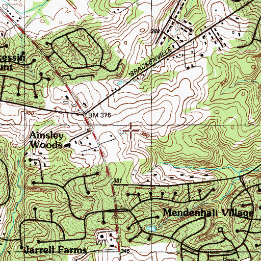 Topographic Map of Lambeth Riding, DE