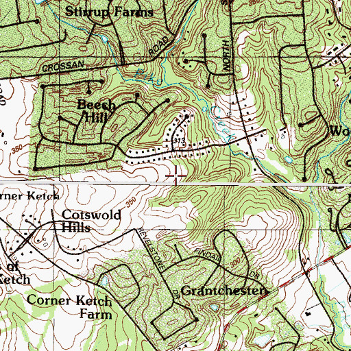 Topographic Map of Beech Hill, DE
