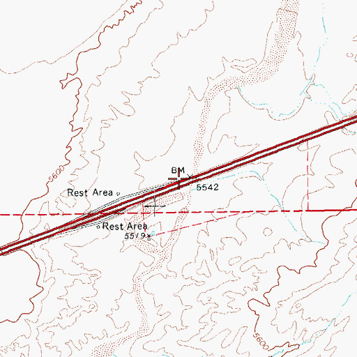 Topographic Map of Dead River Bridge, AZ