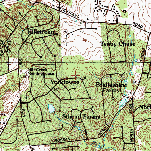 Topographic Map of York Towne, DE