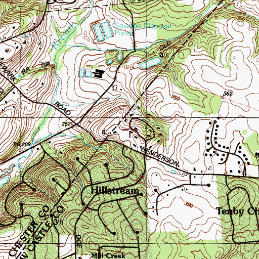 Topographic Map of Little Baltimore, DE