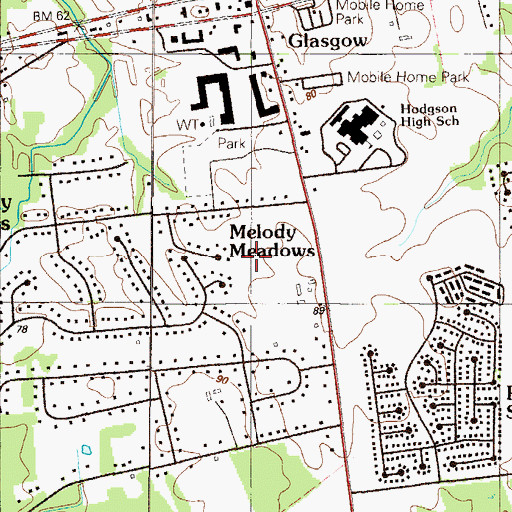 Topographic Map of Melody Meadows II, DE