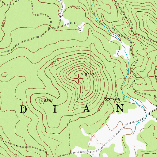 Topographic Map of Diamond Creek Campsite Number Four, AZ