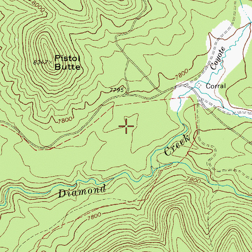Topographic Map of Diamond Creek Campsite Number Three, AZ